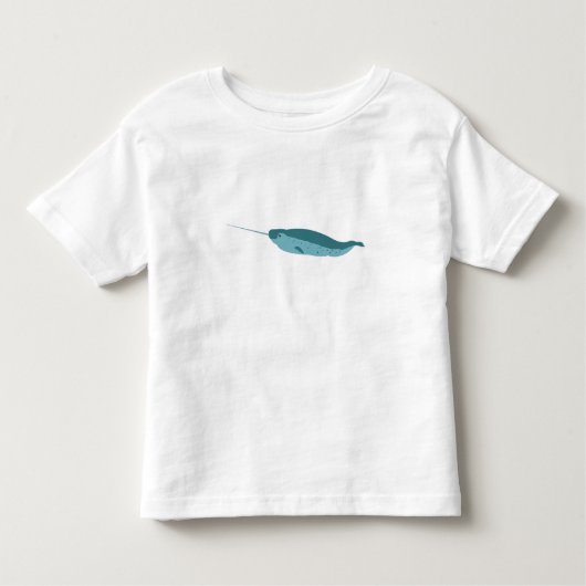 Narwhal im blauen Ozean Kleinkind T-shirt (Vorderseite)