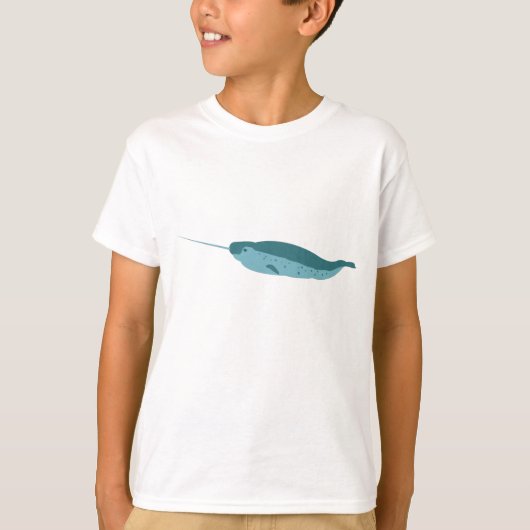 Narwhal im blauen Ozean T-Shirt (Vorderseite)