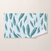 Narwhal im Muster des blauen Ozeans Badhandtuch Set (Handtuch)