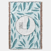 Narwhal im Muster des blauen Ozeans Decke (Vorderseite Vertikal)