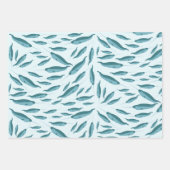 Narwhal im Muster des blauen Ozeans Geschenkpapier Set (Vorderseite 3)