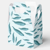 Narwhal im Muster des blauen Ozeans Geschenkschachtel (Geöffnet)