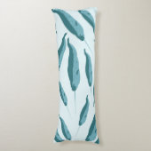 Narwhal im Muster des blauen Ozeans Seitenschläferkissen (Vorderseite Vertikal)