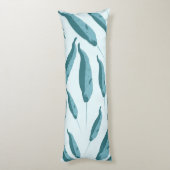 Narwhal im Muster des blauen Ozeans Seitenschläferkissen (Rückseite (Vertikal))