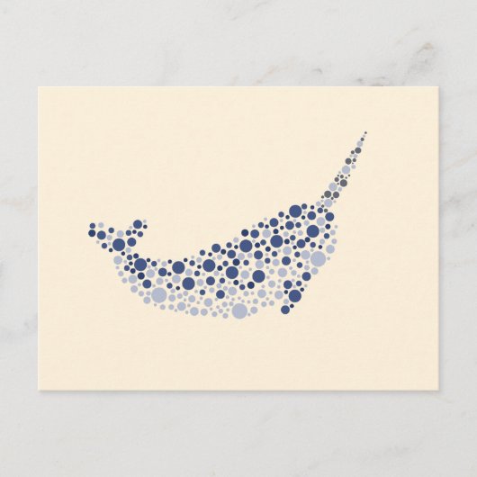 Narwhal in Dosen Postkarte (Vorderseite)