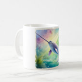 Narwhal in the Deep 110924AREF142 - Watercolor Kaffeetasse (Vorderseite Links)