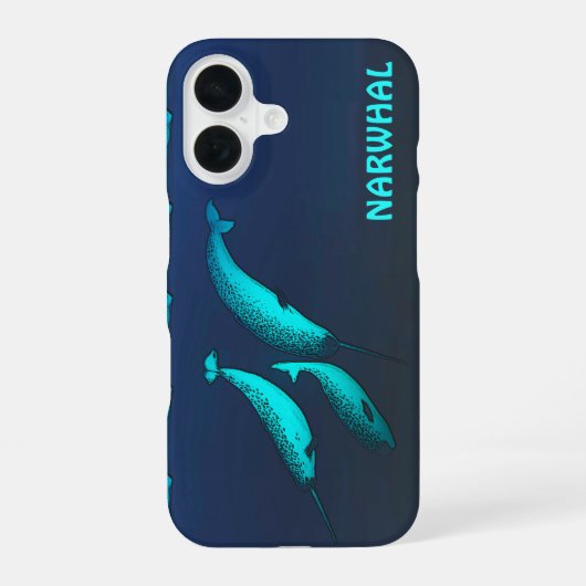 Narwhal iPhone 16 Hülle (Rückseite)