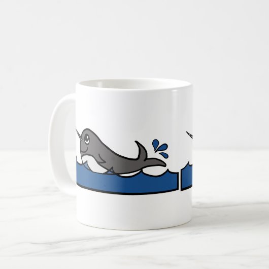 Narwhal Kaffeetasse (Vorderseite Links)