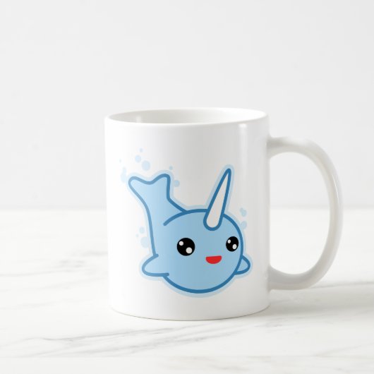 Narwhal Kawaii Kaffeetasse (Rechts)