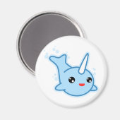 Narwhal Kawaii Magnet (Vorderseite/Rückseite)