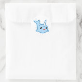 Narwhal Kawaii Runder Aufkleber (Tasche)