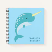 Narwhal Kid's Niedlicher Wal Notizblock (Vorderseite)