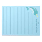 Narwhal Kid's Niedliches Stationary Notepad Notizblock (Vorderseite)