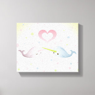 Narwhal Kisses Leinwanddruck