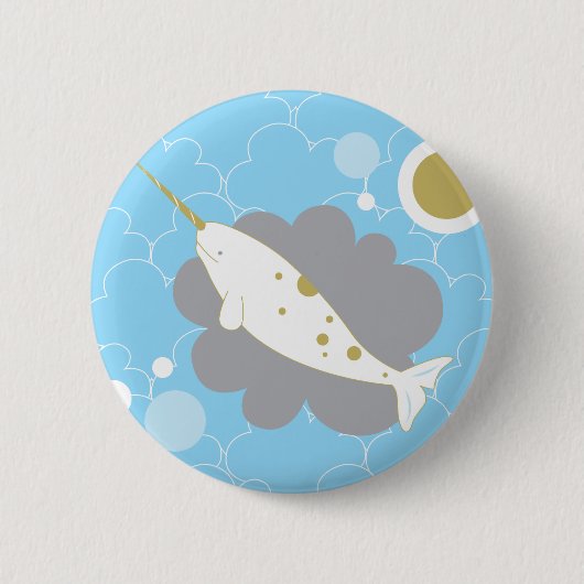 Narwhal Knopf Button (Vorderseite)