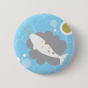 Narwhal Knopf Button