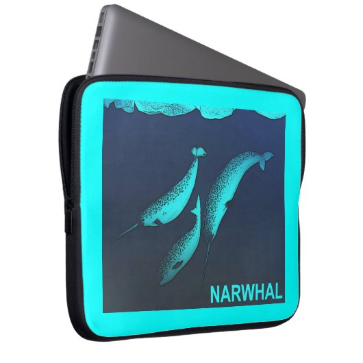 Narwhal Laptopschutzhülle (Vorne Rechts)