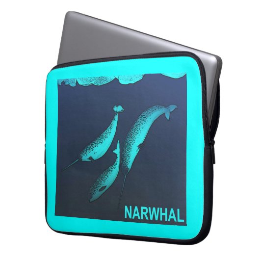 Narwhal Laptopschutzhülle (Vorderseite Links)