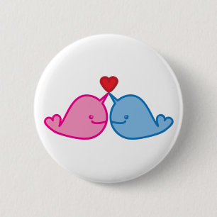 narwhal Liebe Button
