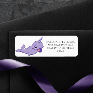 Narwhal Lila Lilac Magical Sea Unicorn Adresse