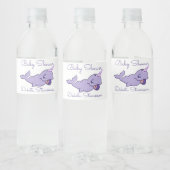 Narwhal Lila | Lilac Magical Sea Unicorn Dusche Wasserflaschenetikett (Flaschen)