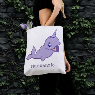 Narwhal Lila Lilac Magical Sea Unicorn Wineller Tasche
