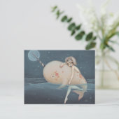 Narwhal lowbrow gothic art postcard postkarte (Stehend Vorderseite)