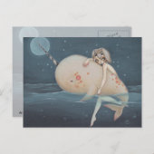Narwhal lowbrow gothic art postcard postkarte (Vorne/Hinten)