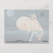 Narwhal lowbrow gothic art postcard postkarte (Rückseite)
