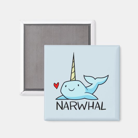 Narwhal Magnet (Vorderseite/Rückseite)