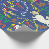Narwhal, Meerjungfrau, Einhornweihnachtliche Indiv Geschenkpapier (Ecke)