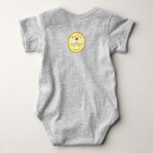 Narwhal mit Heart Baby Bodysuit Blue Baby Strampler (Rückseite)