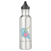 Narwhal mit Herzvalentiner Tageswasserflasche Edelstahlflasche (Links)