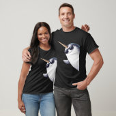 Narwhal mit Sonnenbrille Funny Say Hi T-Shirt (Unisex)