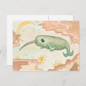 Narwhal & Moon Postkarte (Vorne/Hinten)