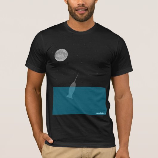 Narwhal nachts T-Shirt (Vorderseite)