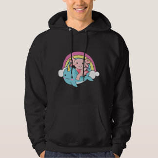 Narwhal Niedlich Axolotl Ocean Unicorn Kawaii Narw Hoodie