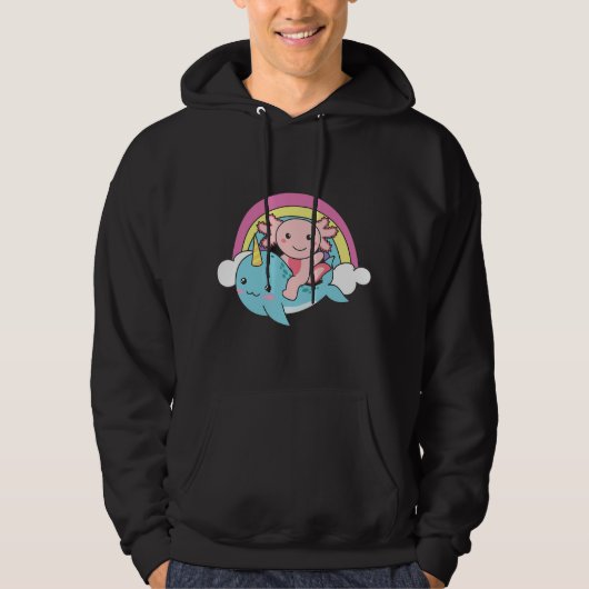 Narwhal Niedlich Axolotl Ocean Unicorn Kawaii Narw Hoodie (Vorderseite)