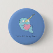 Narwhal Niedlich Kids Cartoon Button (Vorderseite)