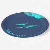 Narwhal Pappteller (Schrägansicht)