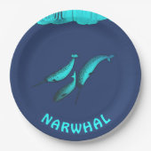Narwhal Pappteller (Vorderseite)