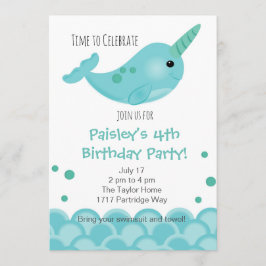 Narwhal-Party Einladung