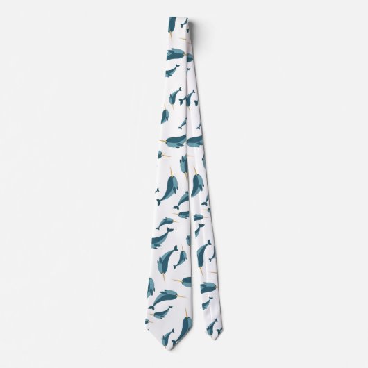 Narwhal Pattern Neck Tie Krawatte (Vorderseite)