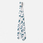 Narwhal Pattern Neck Tie Krawatte (Rückseite)