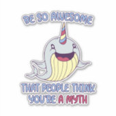 Narwhal Phantastisch Myth Aufkleber (Vorderseite)