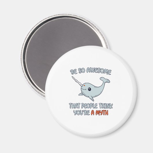 Narwhal Phantastisch Myth Magnet (Vorderseite/Rückseite)
