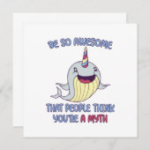 Narwhal Phantastisch Myth Mitteilungskarte (Vorne/Hinten)