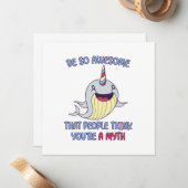 Narwhal Phantastisch Myth Mitteilungskarte (Vorderseite/Rückseite Beispiel)