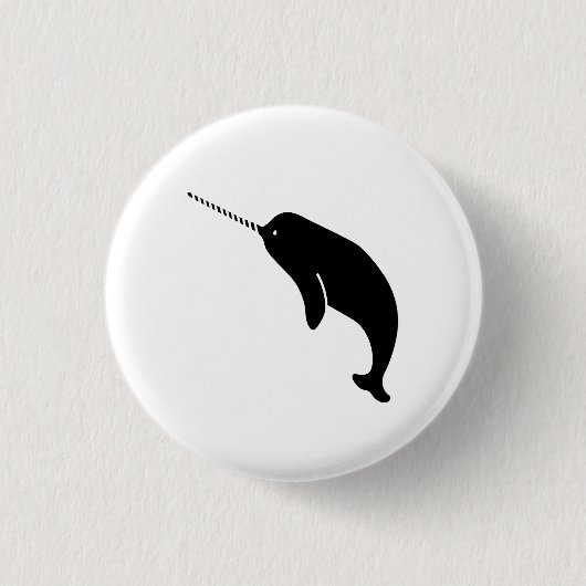 Narwhal Piktogramm-Knopf Button (Vorderseite)