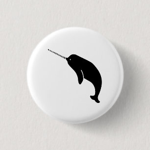 Narwhal Piktogramm-Knopf Button